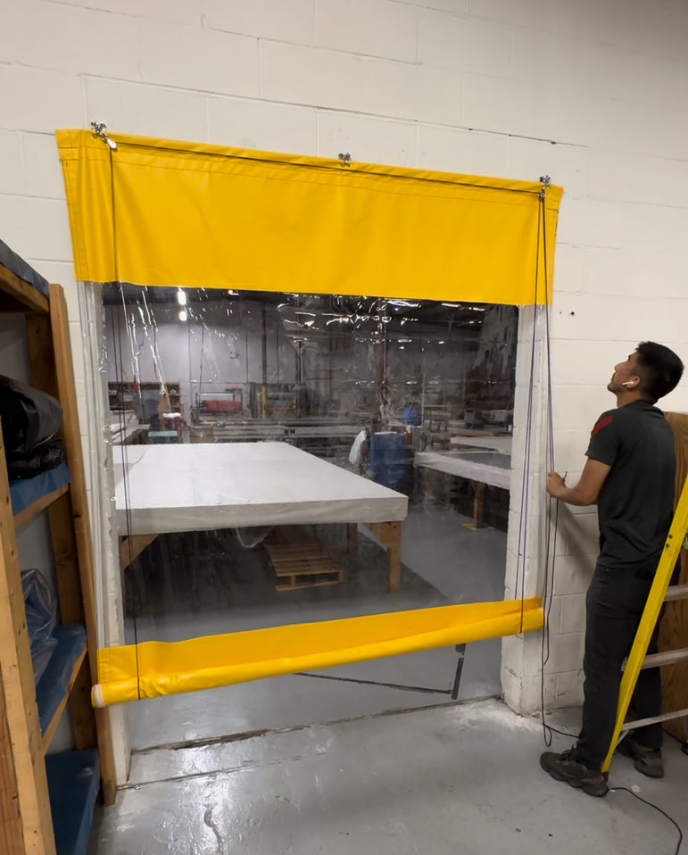 Industrial Roll Up Curtains - Vinyl Roll Up Curtains