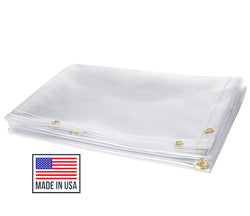 Clear Vinyl Curtains, Clear Barrier Curtains ,Transparent 16 Mil PVC - Clear Welding Curtains