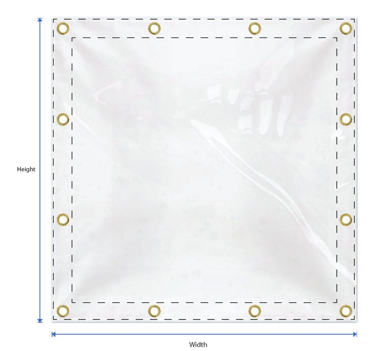 Custom Clear Vinyl Tarps with Grommets
