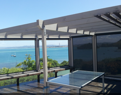 Clear Vinyl Tarp with Grommets on Patio