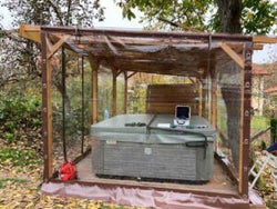 Custom Clear Vinyl Tarps with Grommets