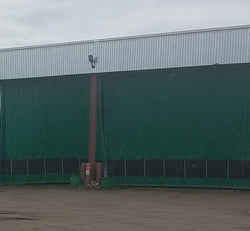 Outdoor Vinyl Curtain Wall Covering Open Manufacturing Wall to Heat in Winter