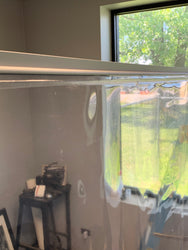 Personal Safety Partition Slides in Through Top & Bottom Channel