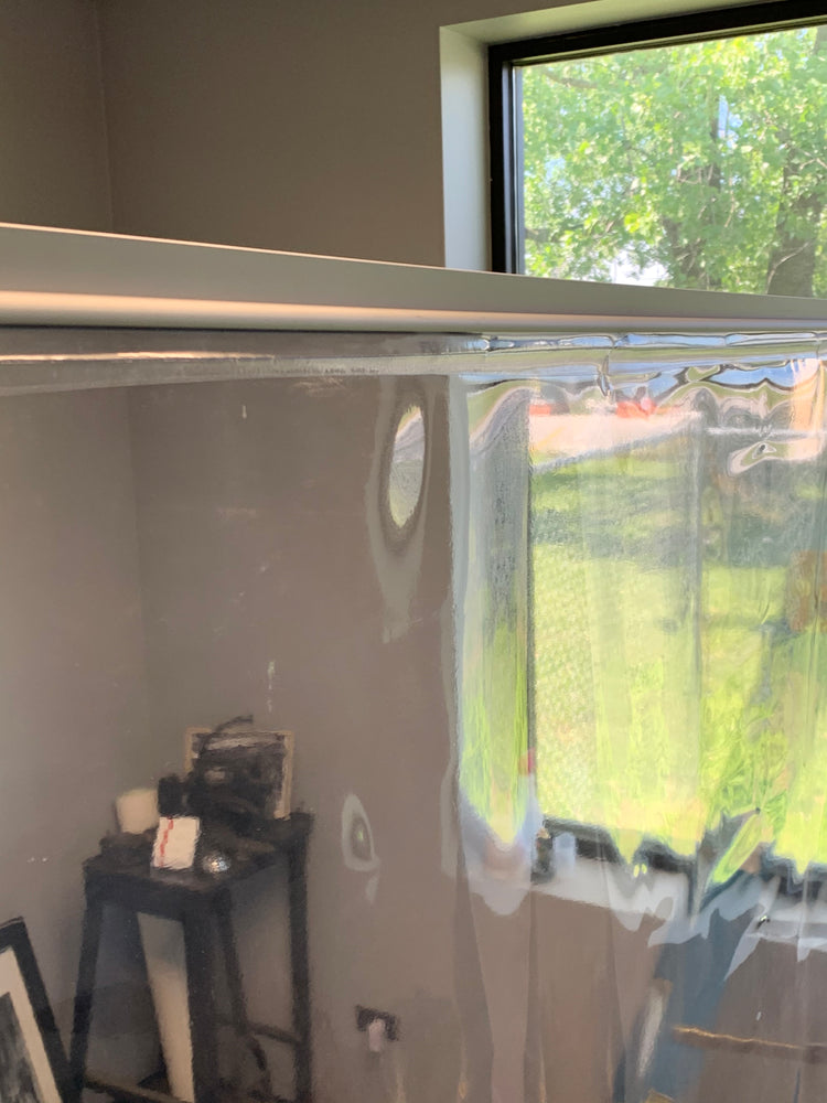 Personal Safety Partition Slides in Through Top & Bottom Channel