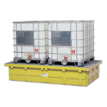 Low-Profile Double IBC Tote Spill Pallet