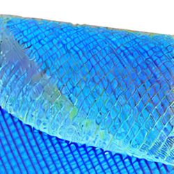 Blue PVC coated debris netting SBN-427 premium construction safety net NYC Local Law 61 compliant