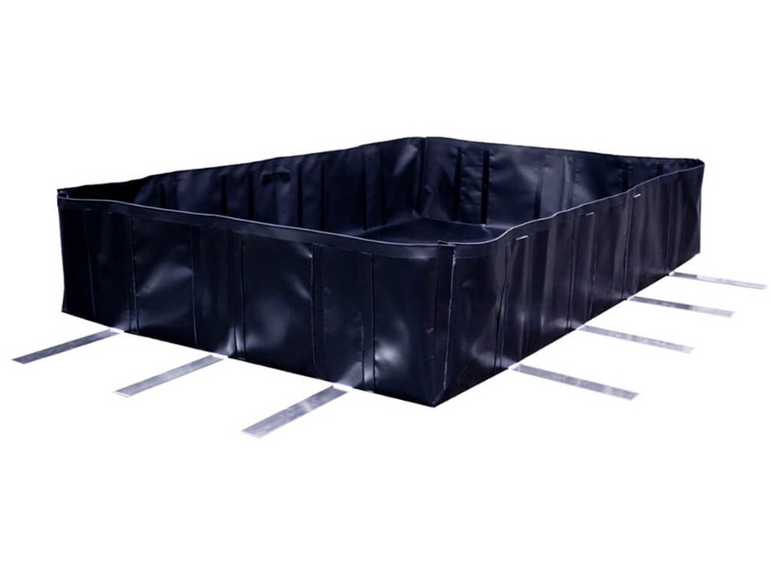 Enpac L-Bracket economy spill berm in black high-strength PVC