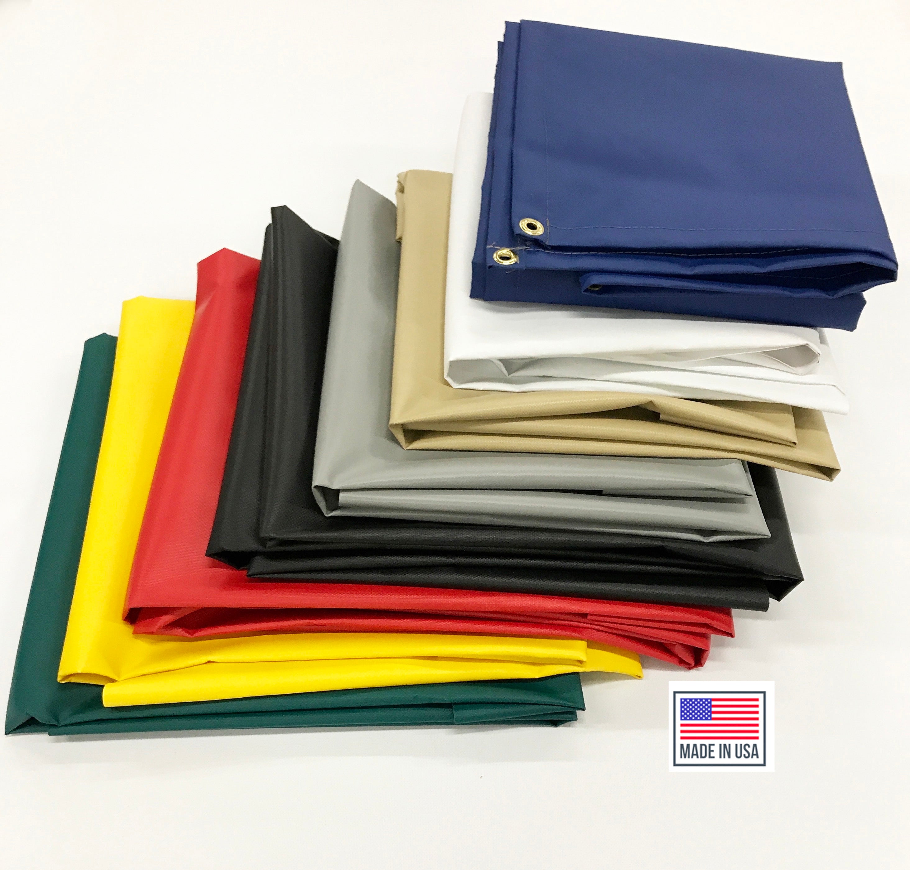 18 oz Vinyl Tarps in Many Colors Made in USA