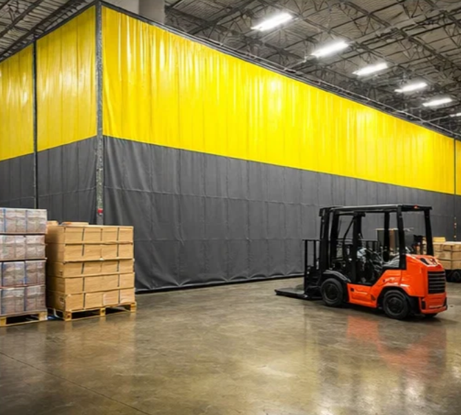 Warehouse Partition Wall Separating Storage Area