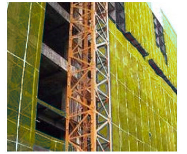 Yellow Construction Safety Netting  Fire Retardant 4' x 150'