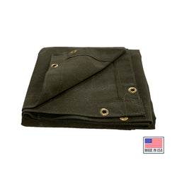 Canvas Tarps 16 oz, Olive Drab, Water Resistant