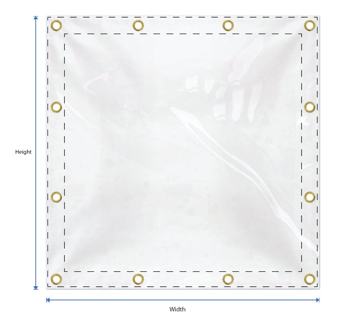 Custom Clear Vinyl Tarps with Grommets | 20 & 30 Mil