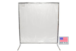 Clear Welding Screens & Portable Clear Floor Dividers for Social Distancing