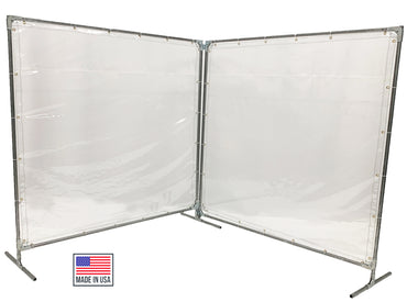 Portable Welding Screens 2-3-4 Sided - Clear Dividers