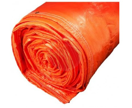 Insulated Tarp in Orange for Thermal Concrete Insulation during Winter
