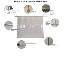 Clear Vinyl Curtains Outdoor & Indoor - Retractable Enclosures
