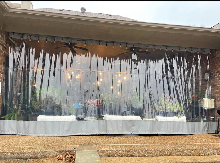 Clear Vinyl Outdoor Curtains | Retractable Patio Enclosures