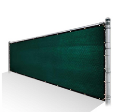 Privacy Fence Screen 85% Shade - Green Mesh Fabric