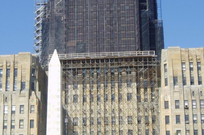 Black Safety Netting SB-22 for Construction on Skyscraper