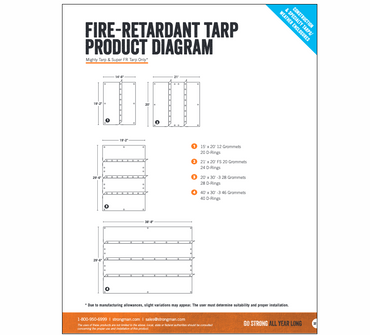 White Heavy Duty Poly Tarps - Flame Retardant