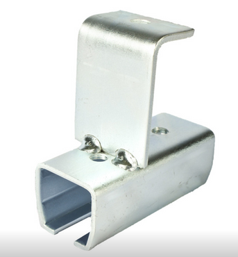 Threaded rod in-line connector for industrial curtain track, galvanized steel curtain track hardware for adjustable drop height installations