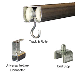 Welding Curtain Track Hardware with Universal Mounbt