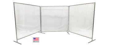 Portable Welding Screens 2-3-4 Sided - Clear Dividers