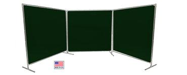 Welding Screens & Frame 2-3-4 Panels, Transparent 14 Mil Dark Green, See-Thru Weld Screens