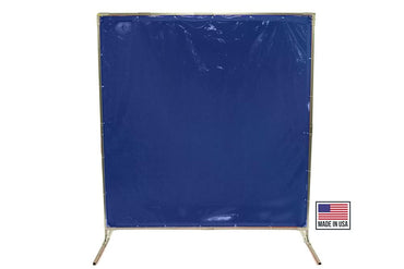 Welding Screens & Frame, Transparent 14 Mil Blue, See-Thru Weld Screens