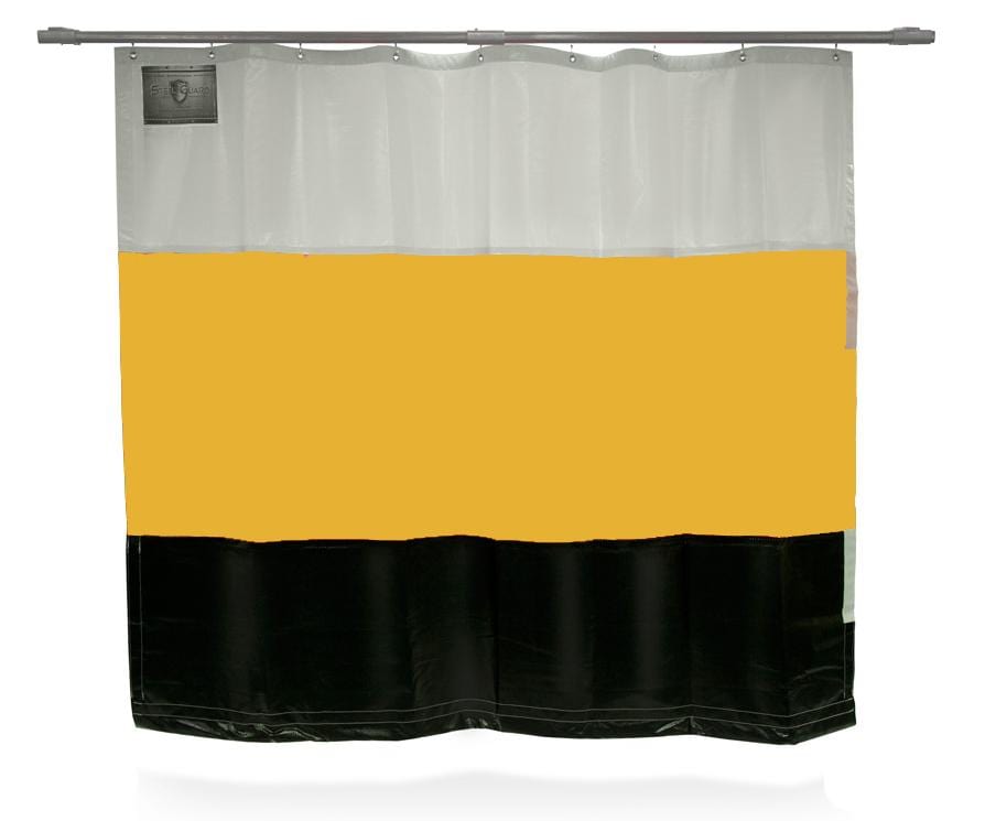 Welding Curtain Partition in White Yellow and Black