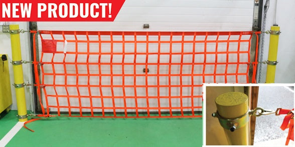 Bollard Mount Loading Dock Safety Net